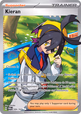 Kieran 206/167 Pokemon card