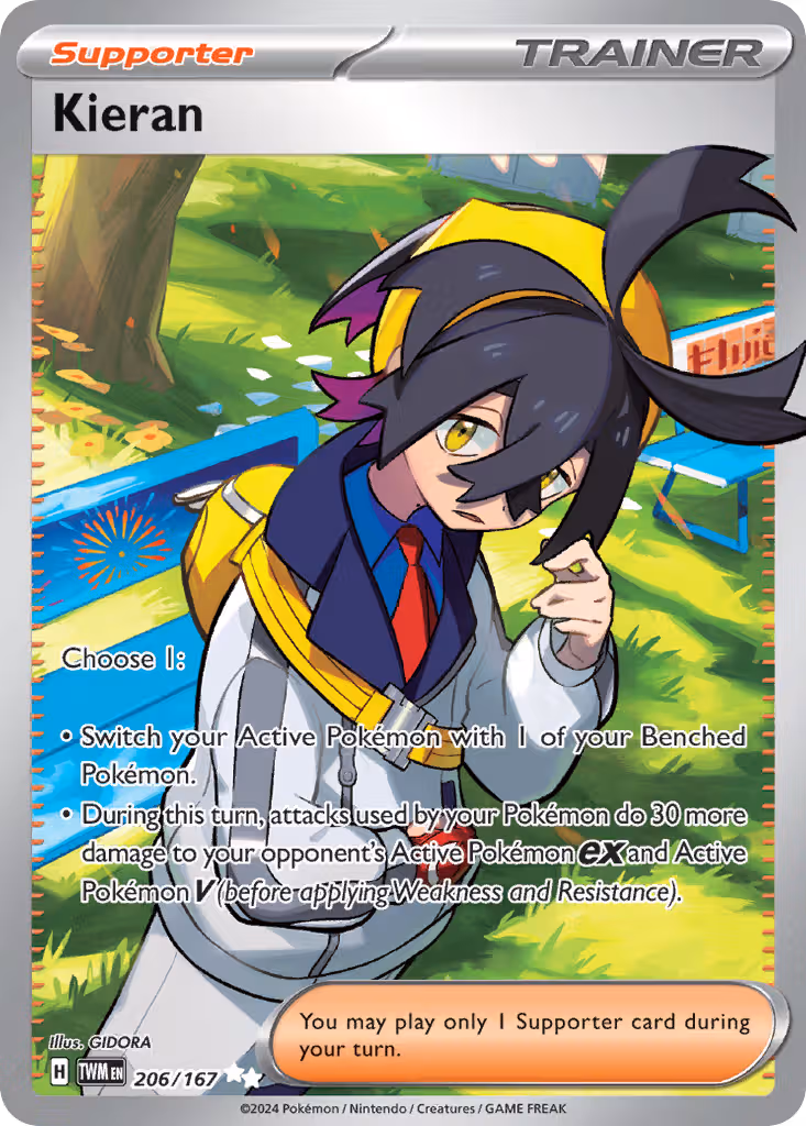 Kieran 206/167 Pokemon card