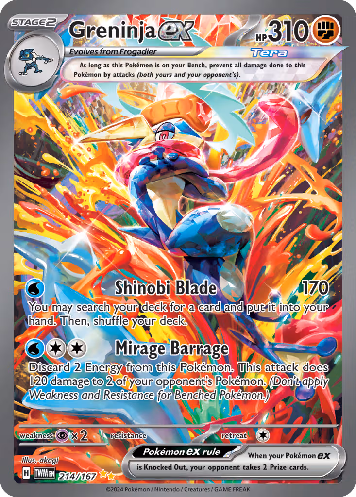 Greninja ex 214/167 Pokemon card