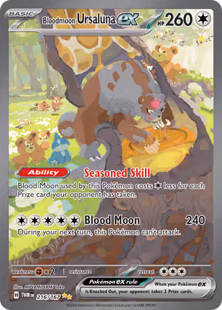 Bloodmoon Ursaluna ex 216/167 Pokemon card