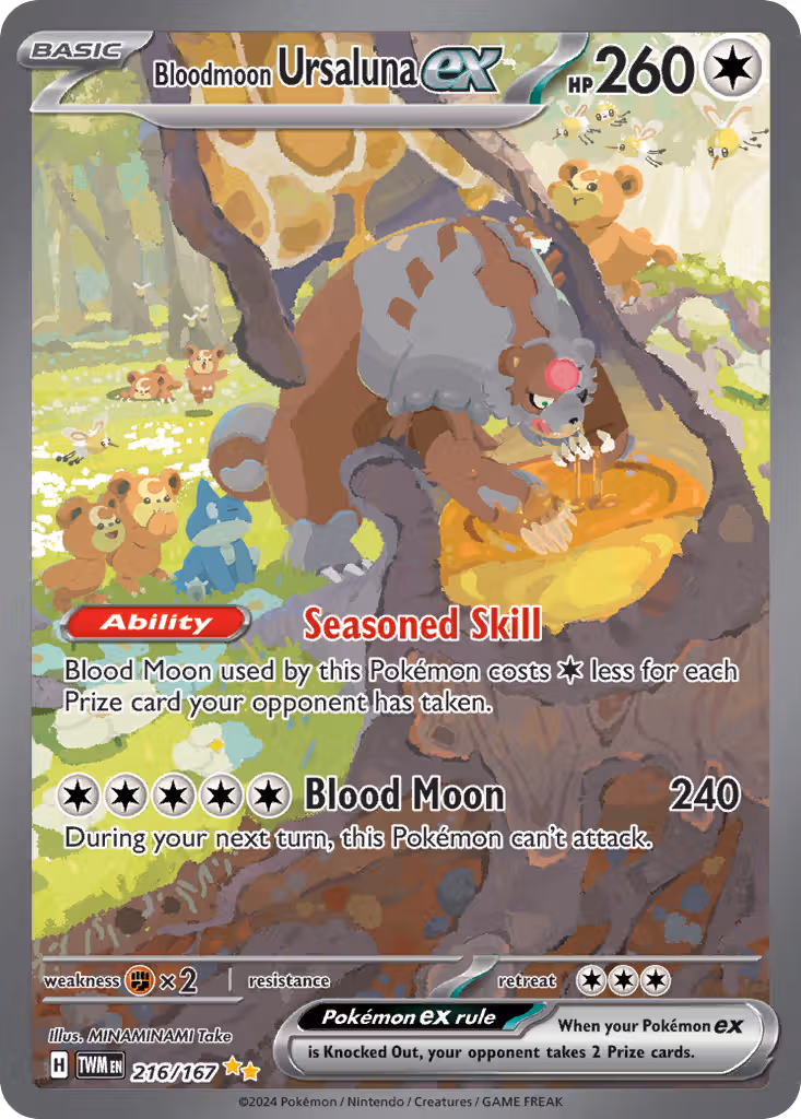 Bloodmoon Ursaluna ex 216/167 Pokemon card