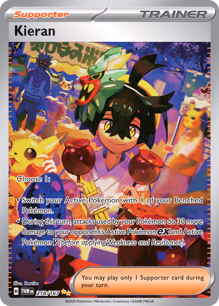 Kieran 218/167 Pokemon card
