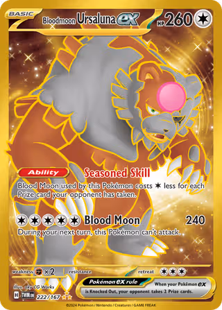 Bloodmoon Ursaluna ex 222/167 Pokemon card