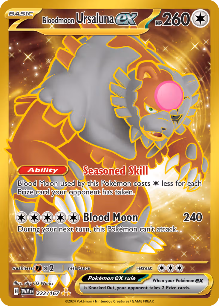 Bloodmoon Ursaluna ex 222/167 Pokemon card