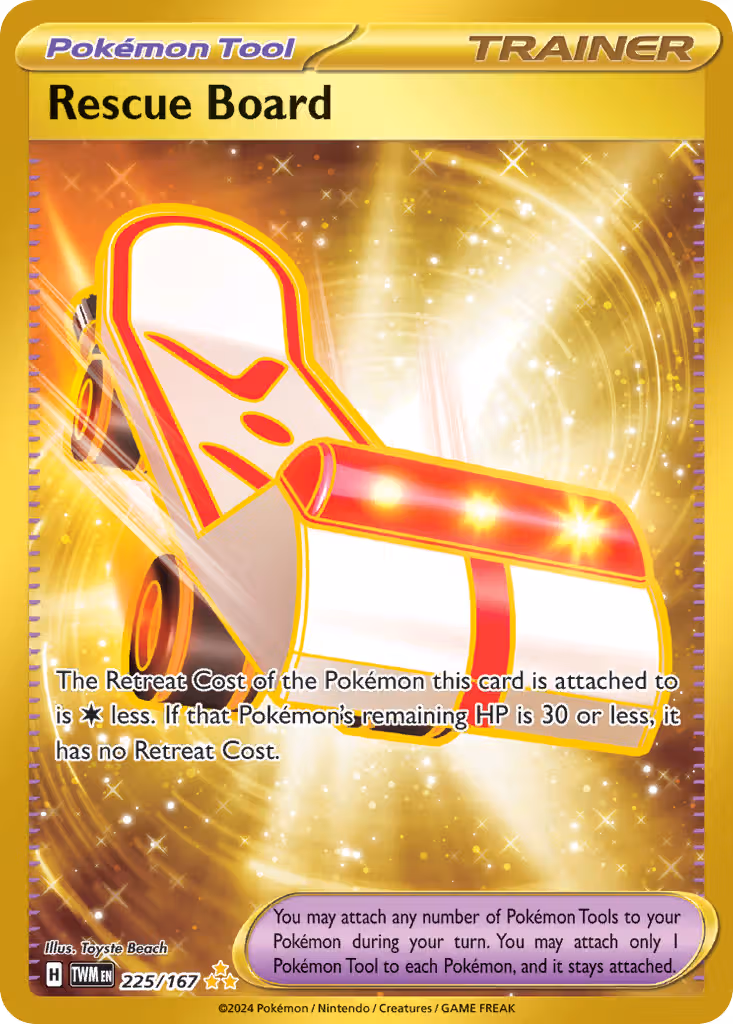 Rescue Board 225/167 Pokemon card