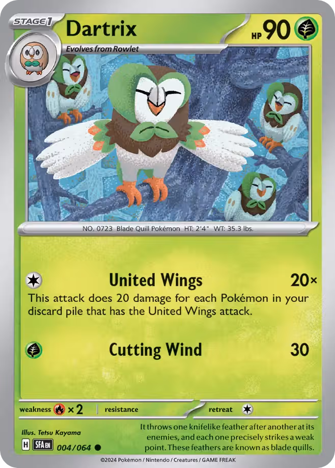Dartrix 4/64 Pokemon card