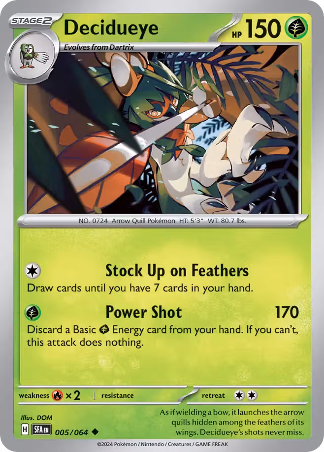 Decidueye 5/64 Pokemon card