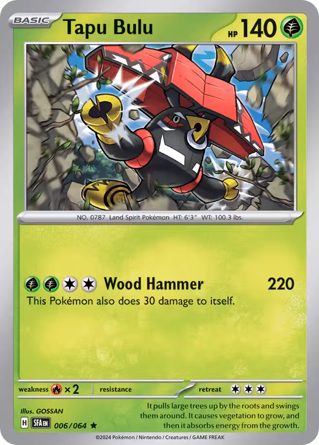 Tapu Bulu 6/64 Pokemon card