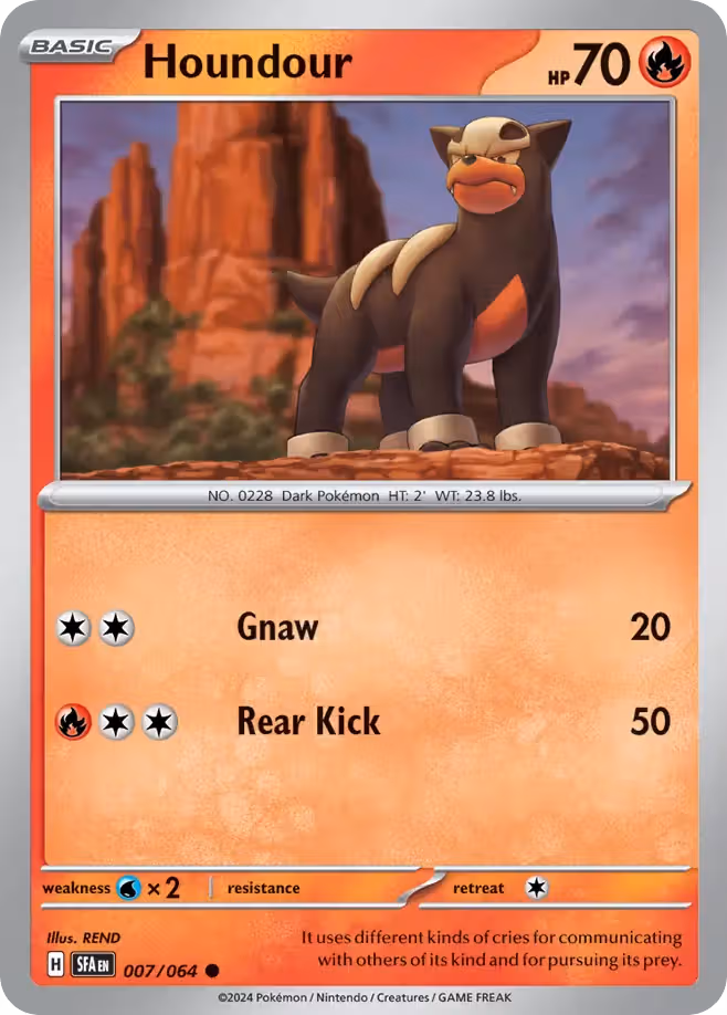 Houndour 7/64 Pokemon card