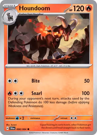 Houndoom 8/64 Pokemon card