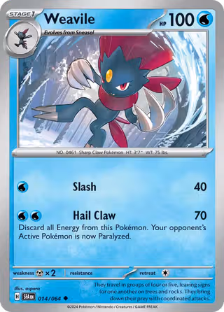 Weavile 14/64 Pokemon card