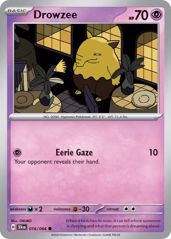 Drowzee 16/64 Pokemon card