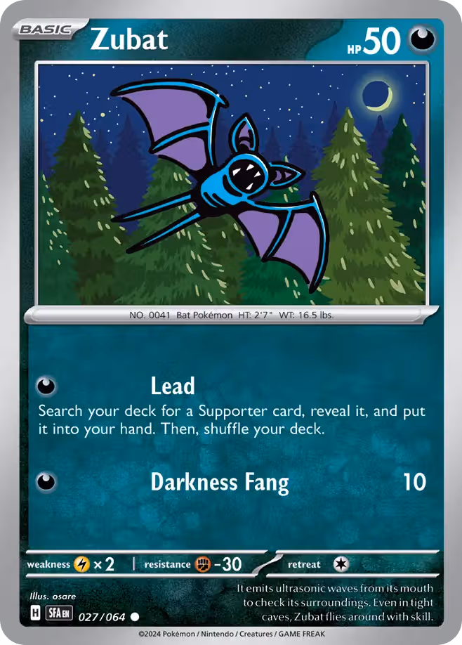 Zubat 27/64 Pokemon card