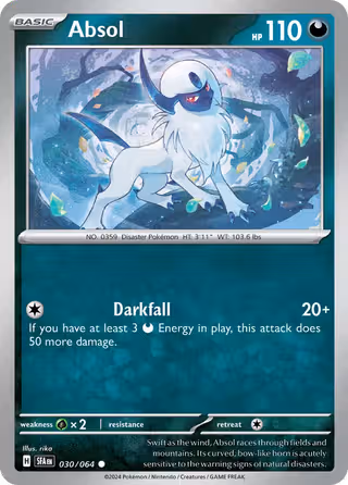 Absol 30/64 Pokemon card