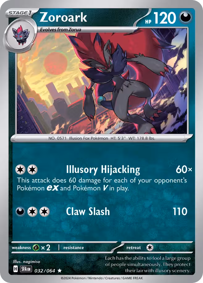 Zoroark 32/64 Pokemon card