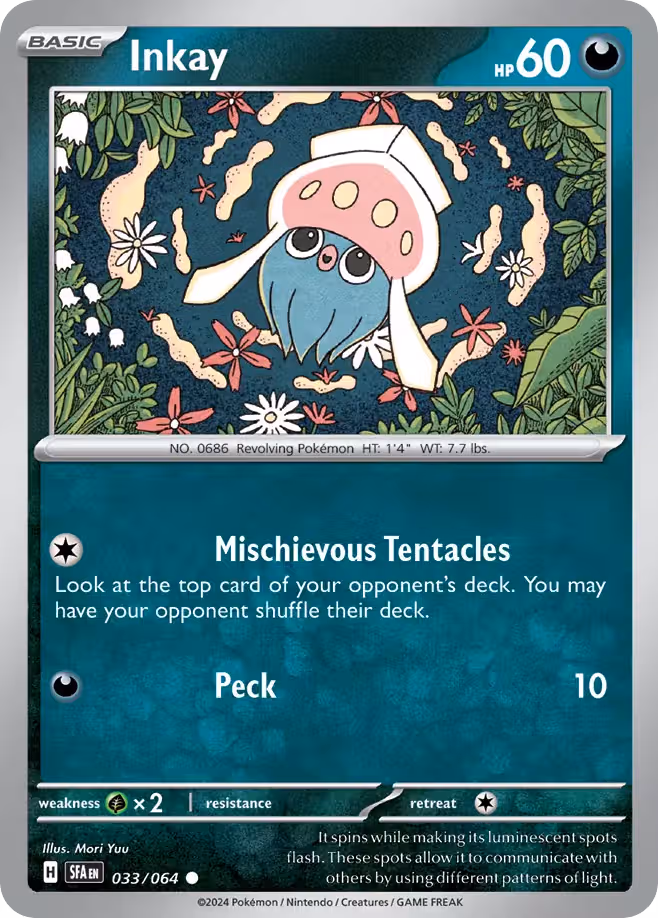 Inkay 33/64 Pokemon card