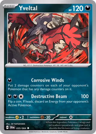 Yveltal 35/64 Pokemon card