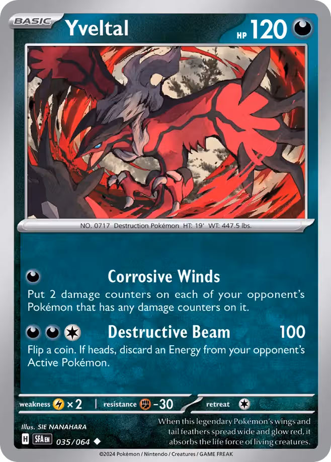 Yveltal 35/64 Pokemon card