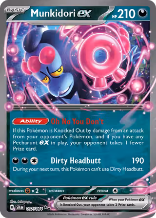 Munkidori ex 37/64 Pokemon card