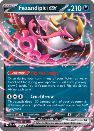 Fezandipiti ex 38/64 Pokemon card