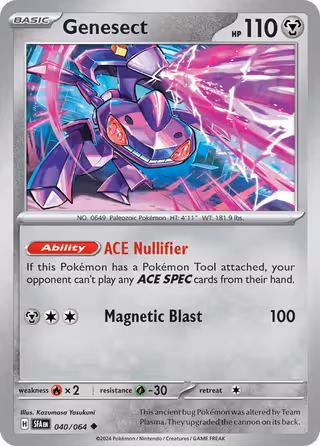 Genesect 40/64 Pokemon card