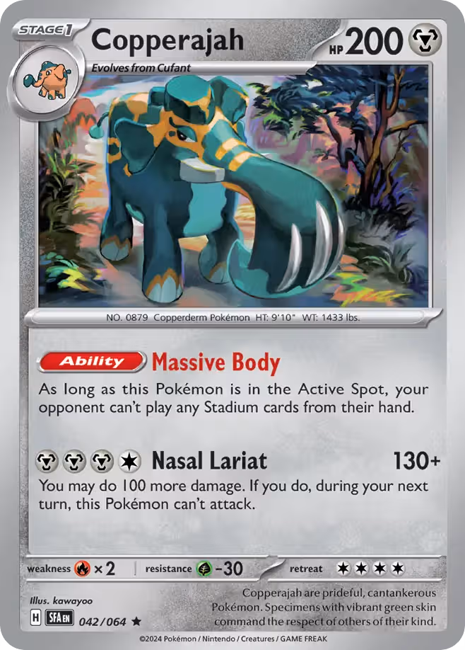 Copperajah 42/64 Pokemon card