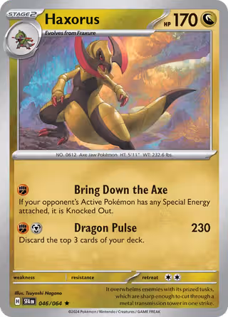 Haxorus 46/64 Pokemon card