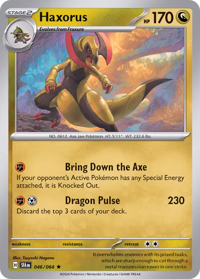 Haxorus 46/64 Pokemon card