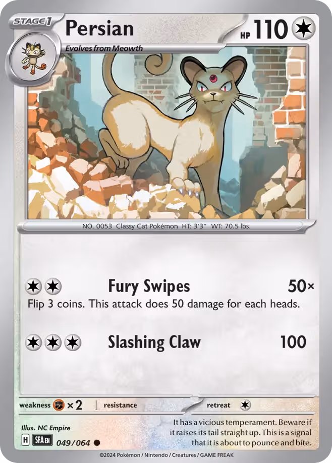 Persian 49/64 Pokemon card