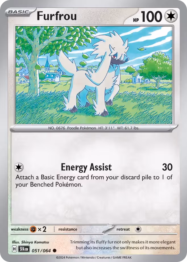 Furfrou 51/64 Pokemon card