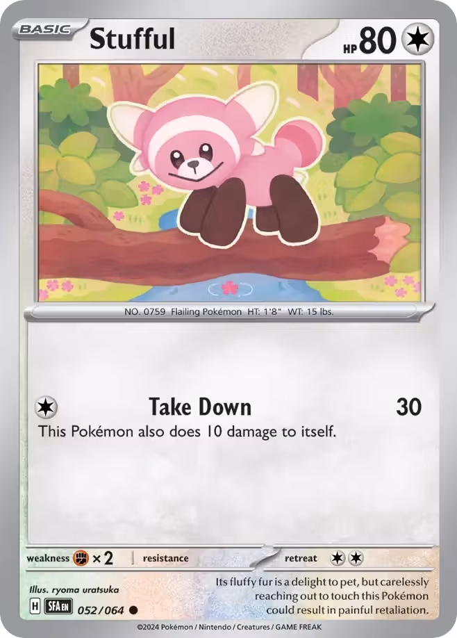 Stufful 52/64 Pokemon card