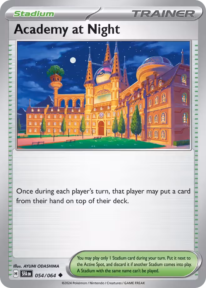 Academy at Night 54/64 Pokemon card