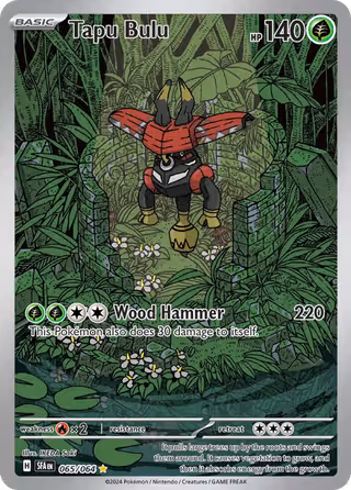 Tapu Bulu 65/64 Pokemon card