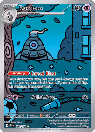 Dusclops 69/64 Pokemon card