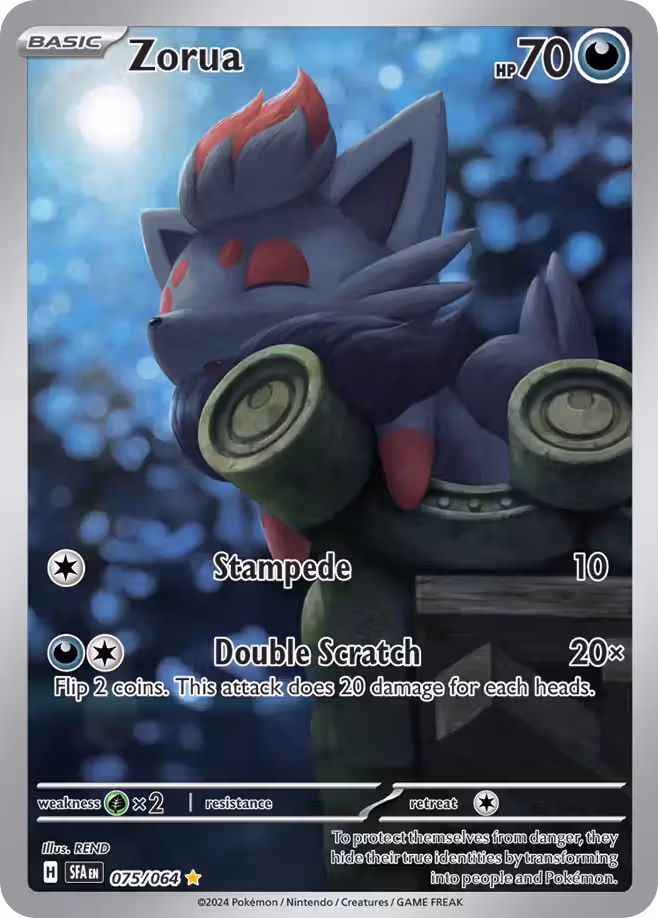 Zorua 75/64 Pokemon card