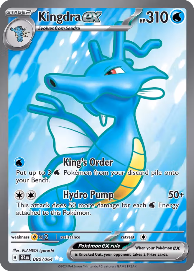 Kingdra ex 80/64 Pokemon card
