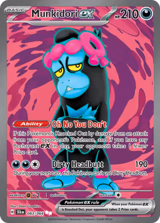 Munkidori ex 83/64 Pokemon card