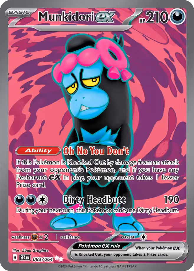 Munkidori ex 83/64 Pokemon card