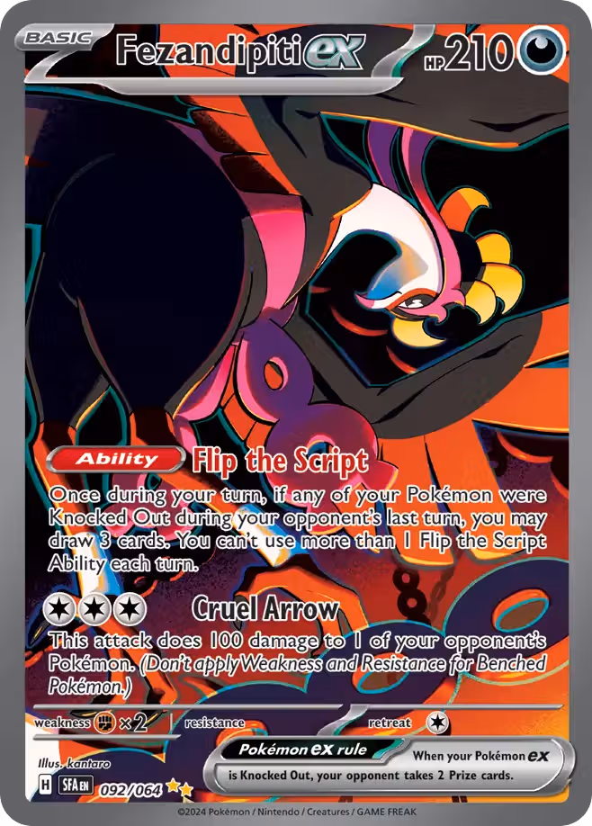 Fezandipiti ex 92/64 Pokemon card