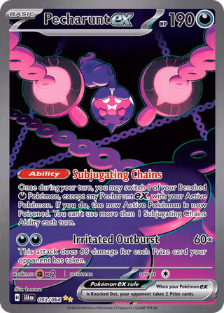 Pecharunt ex 93/64 Pokemon card