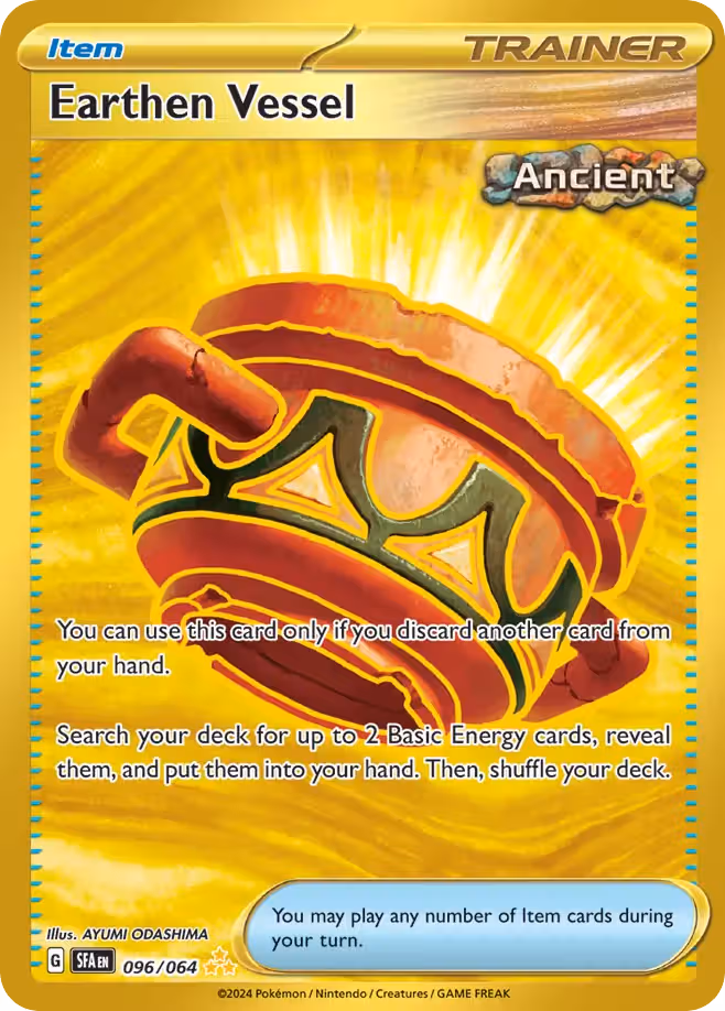 Earthen Vessel 96/64 Pokemon card