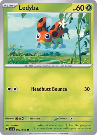 Ledyba 2/142 Pokemon card