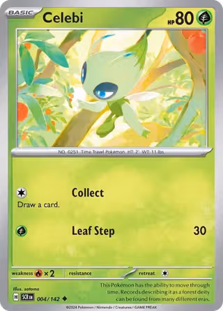 Celebi 4/142 Pokemon card