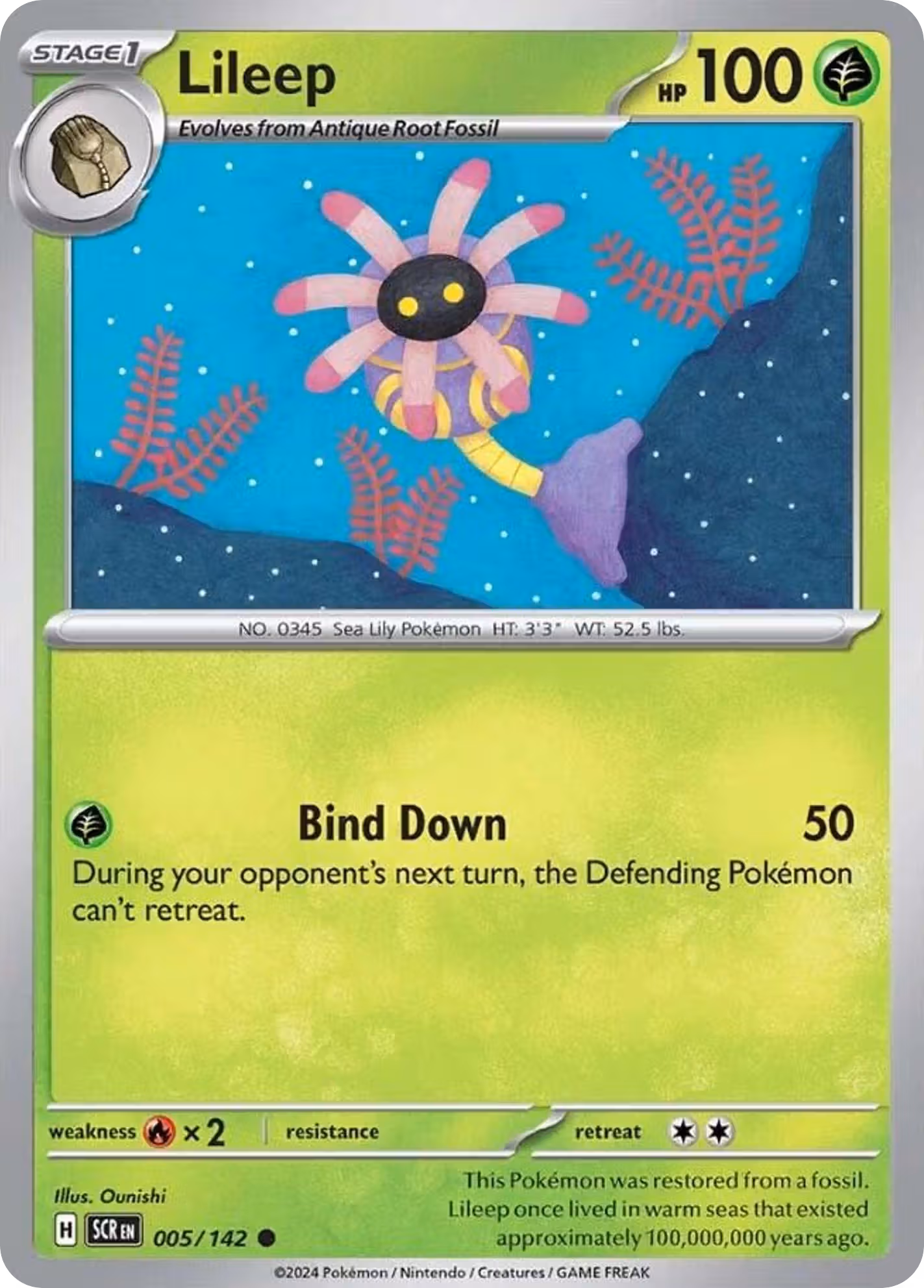 Lileep 5/142 Pokemon card