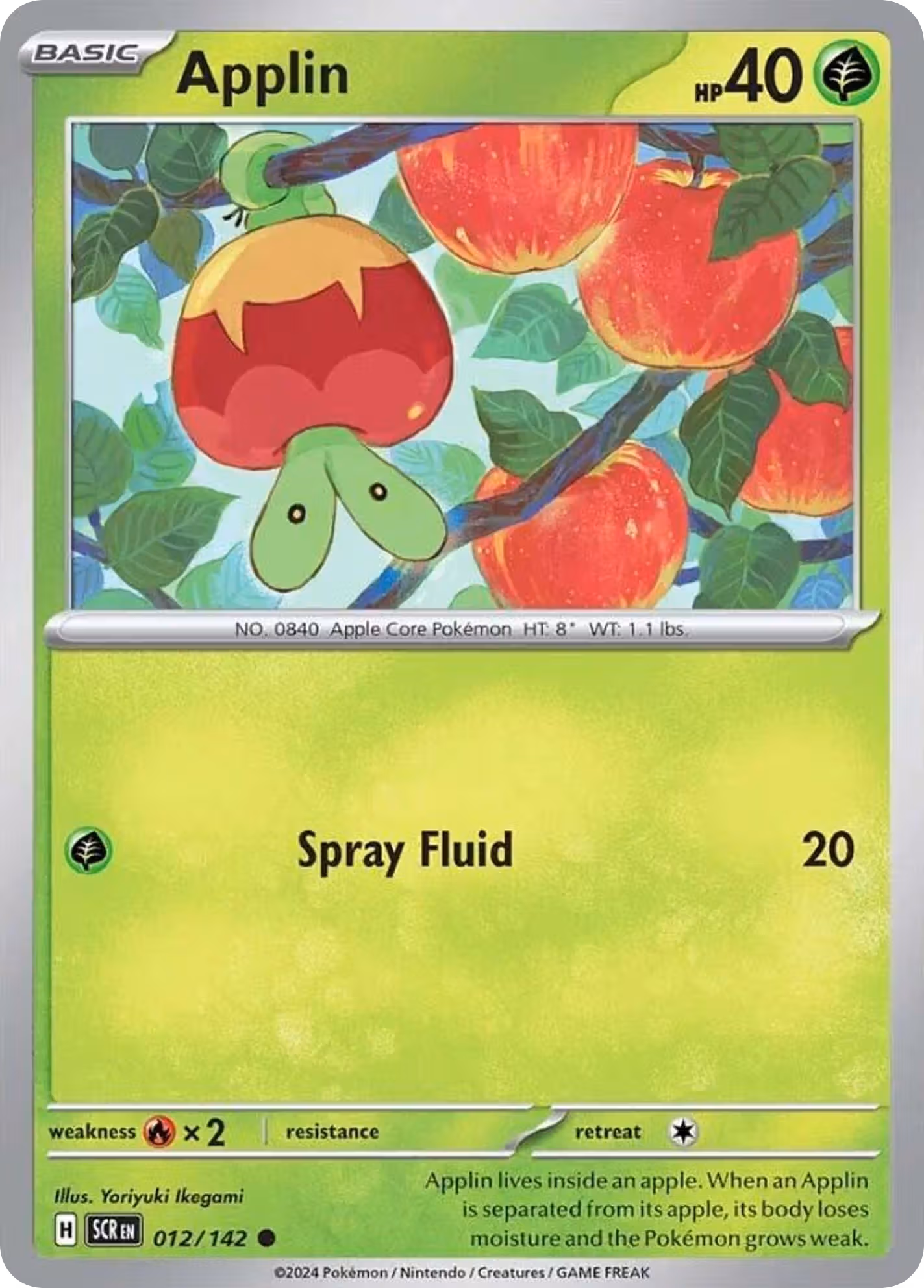 Applin 12/142 Pokemon card