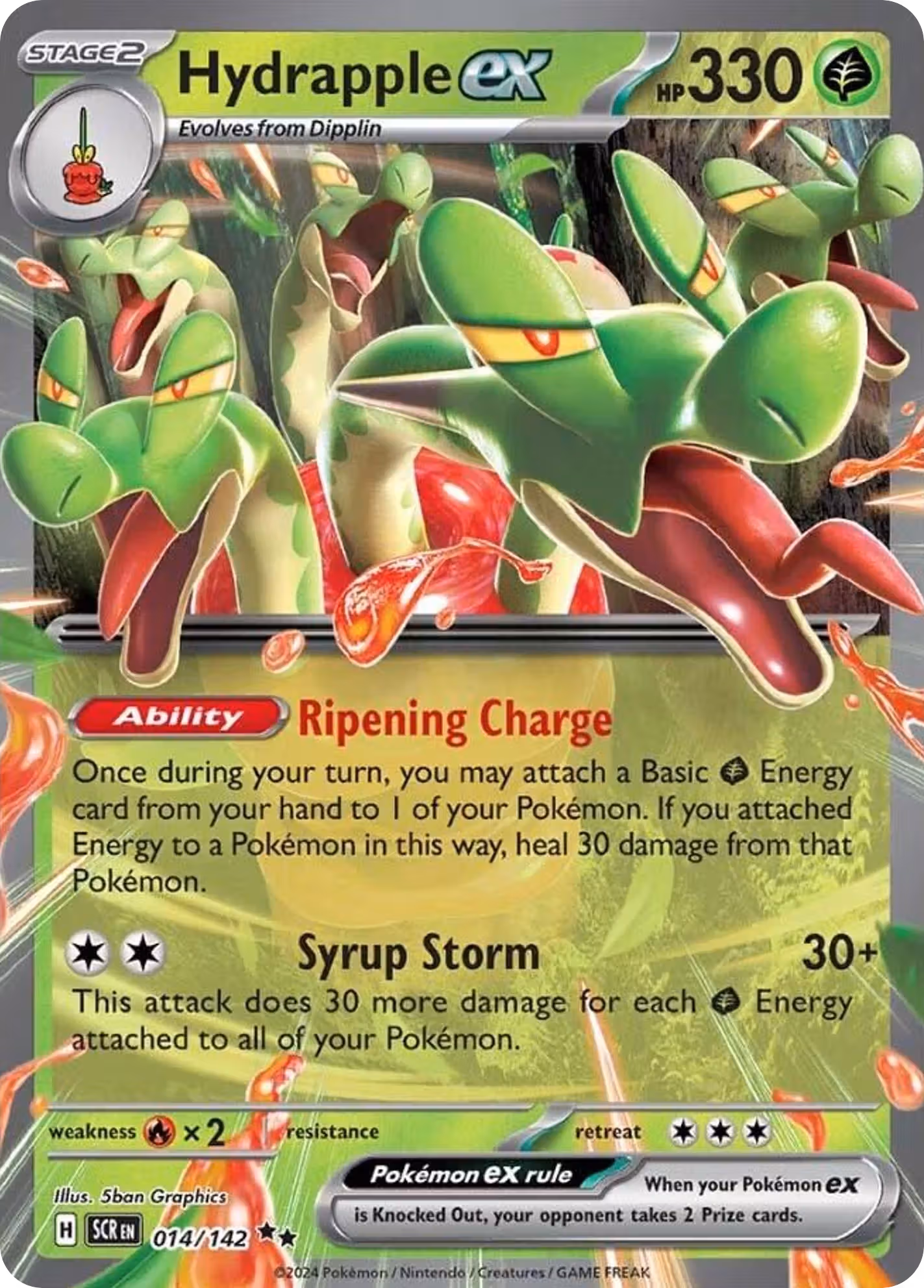 Hydrapple ex 14/142 Pokemon card