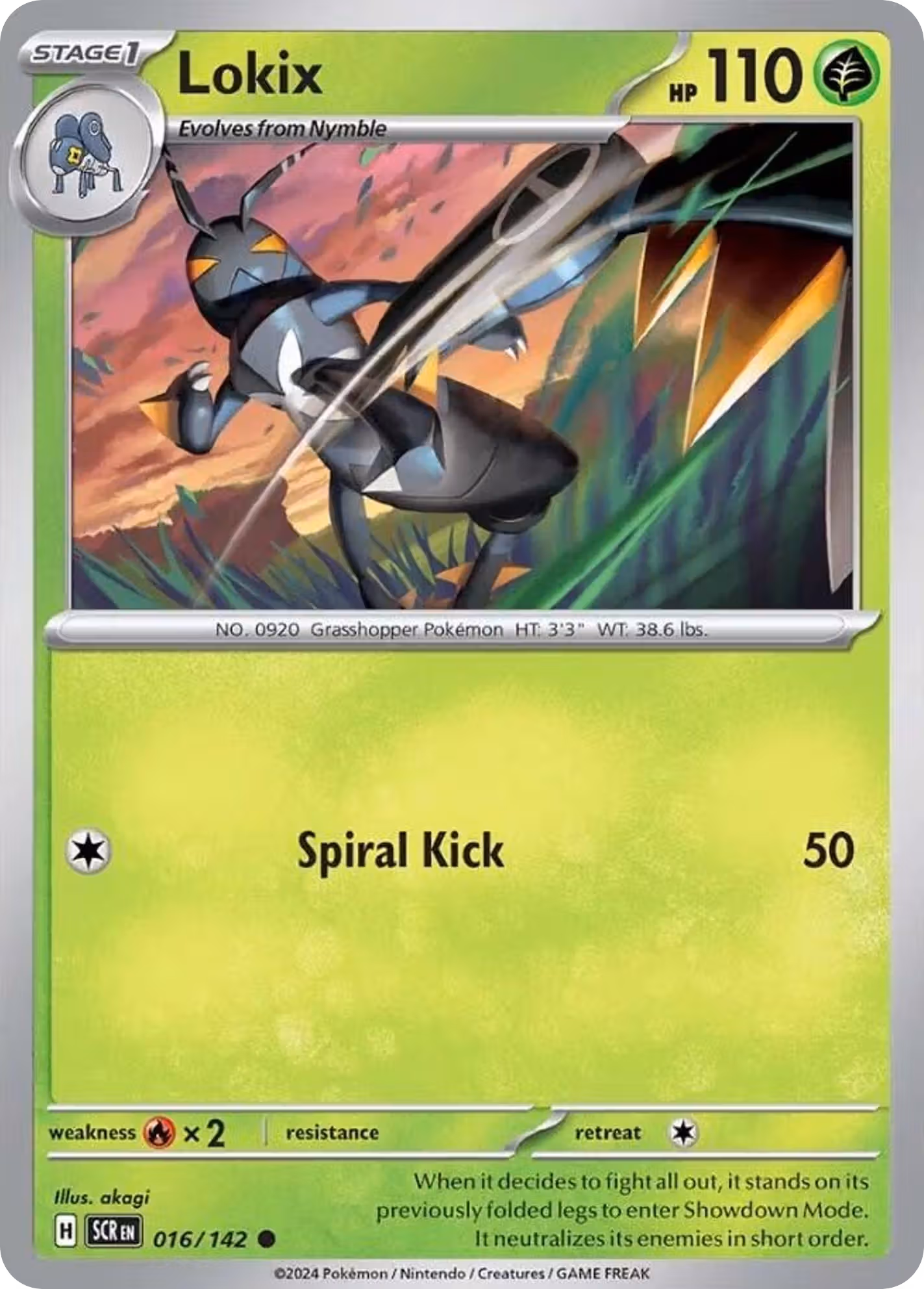 Lokix 16/142 Pokemon card