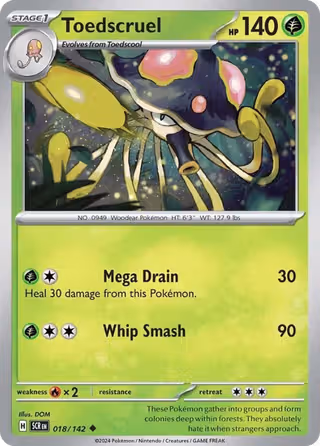 Toedscruel 18/142 Pokemon card