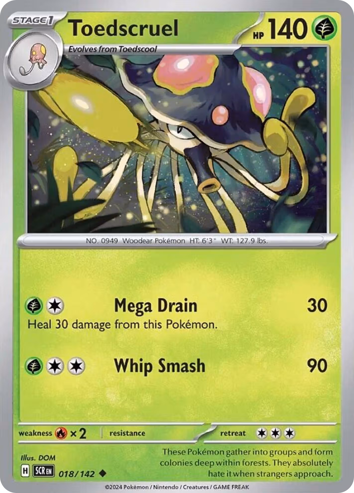 Toedscruel 18/142 Pokemon card