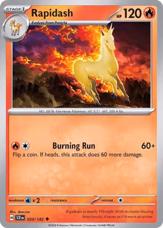 Rapidash 20/142 Pokemon card